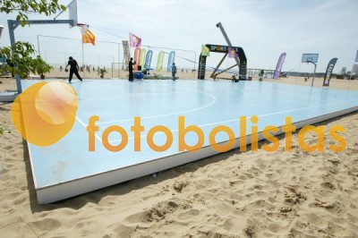 Campo na praia