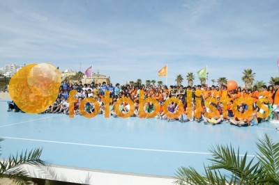Campo na praia