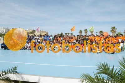 Campo na praia